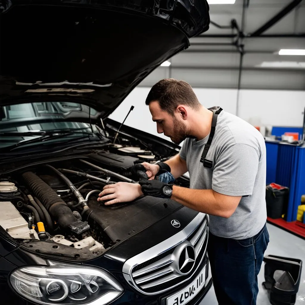 Mechanic working