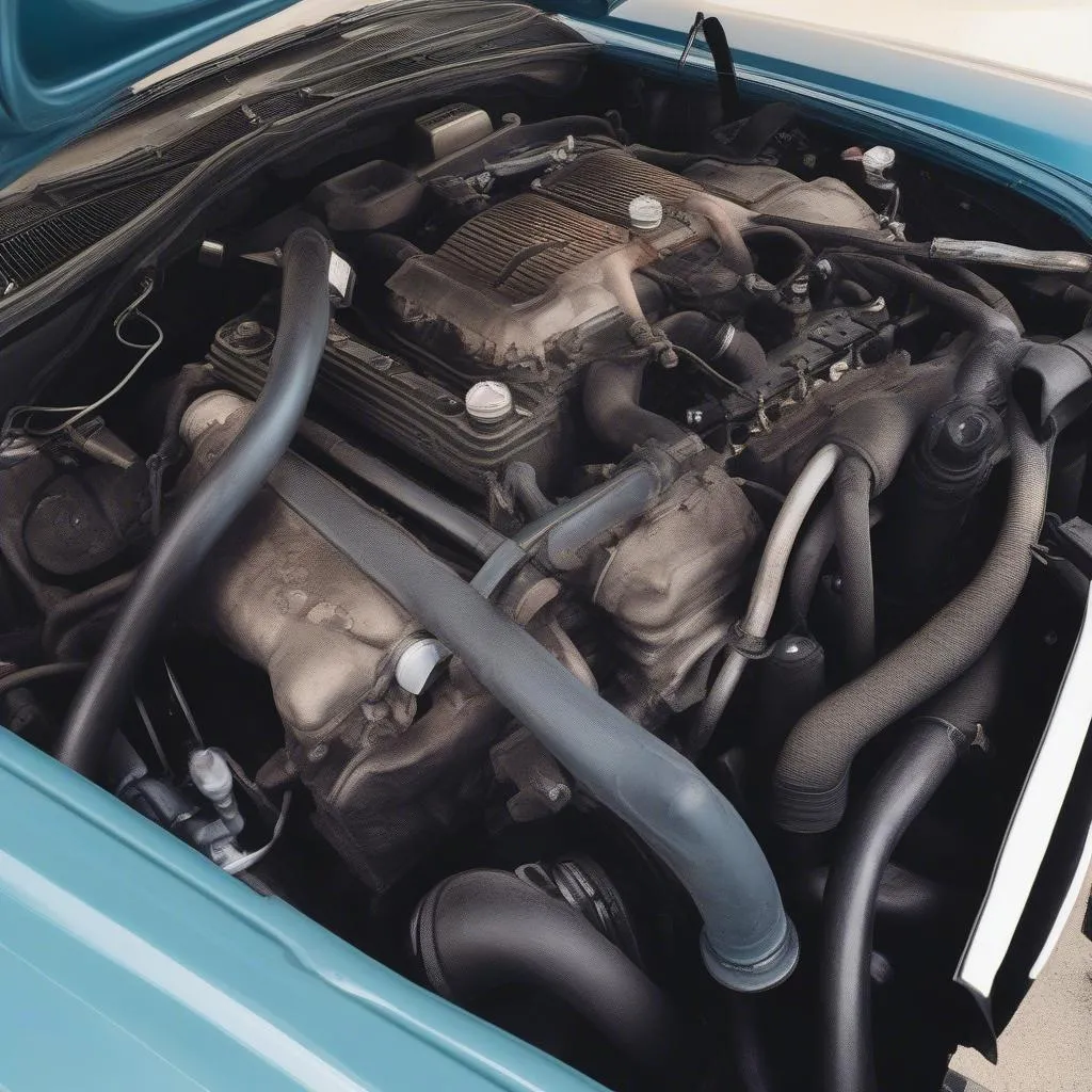 Mercedes 380SL Engine Bay