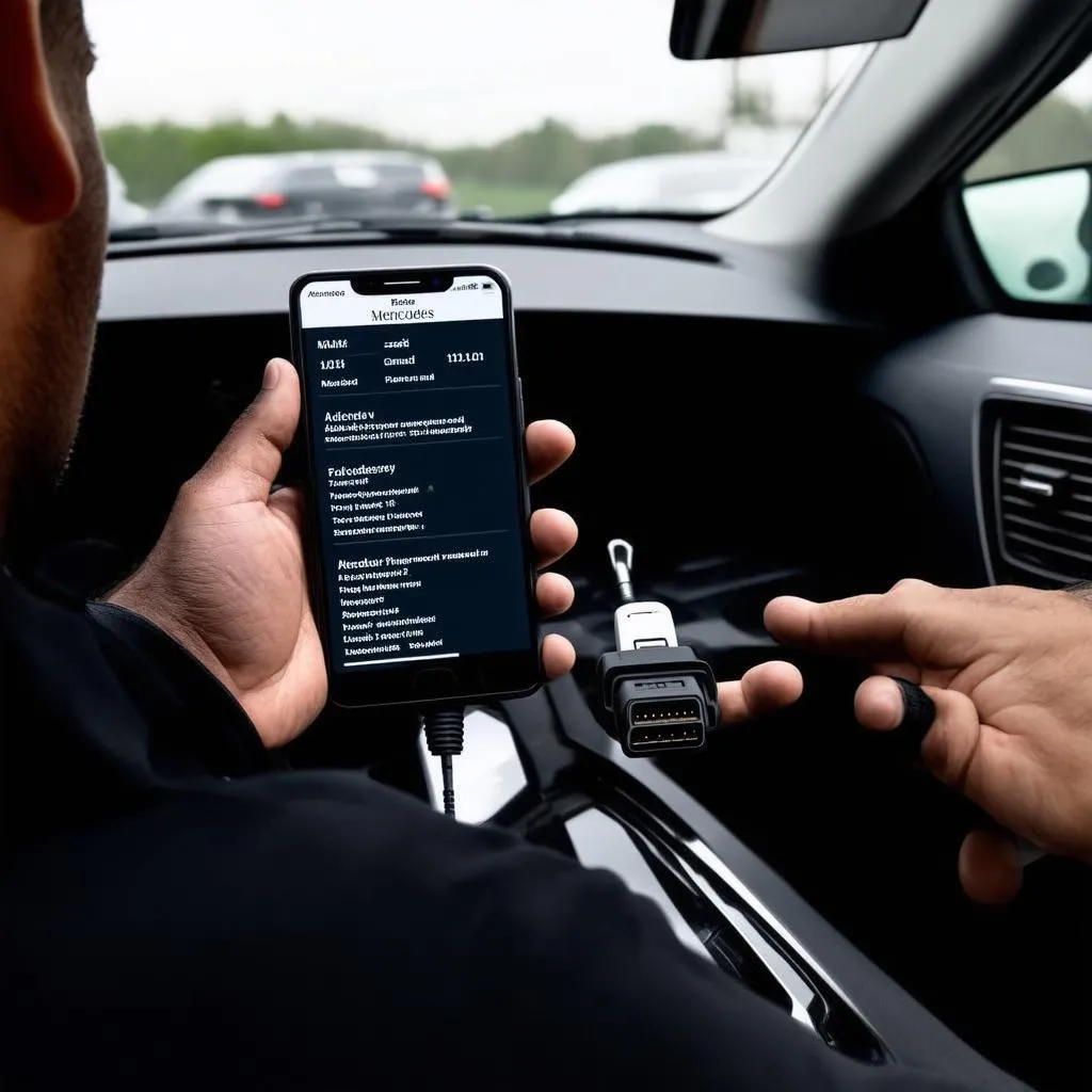 Mercedes Android Scan Tool In Action