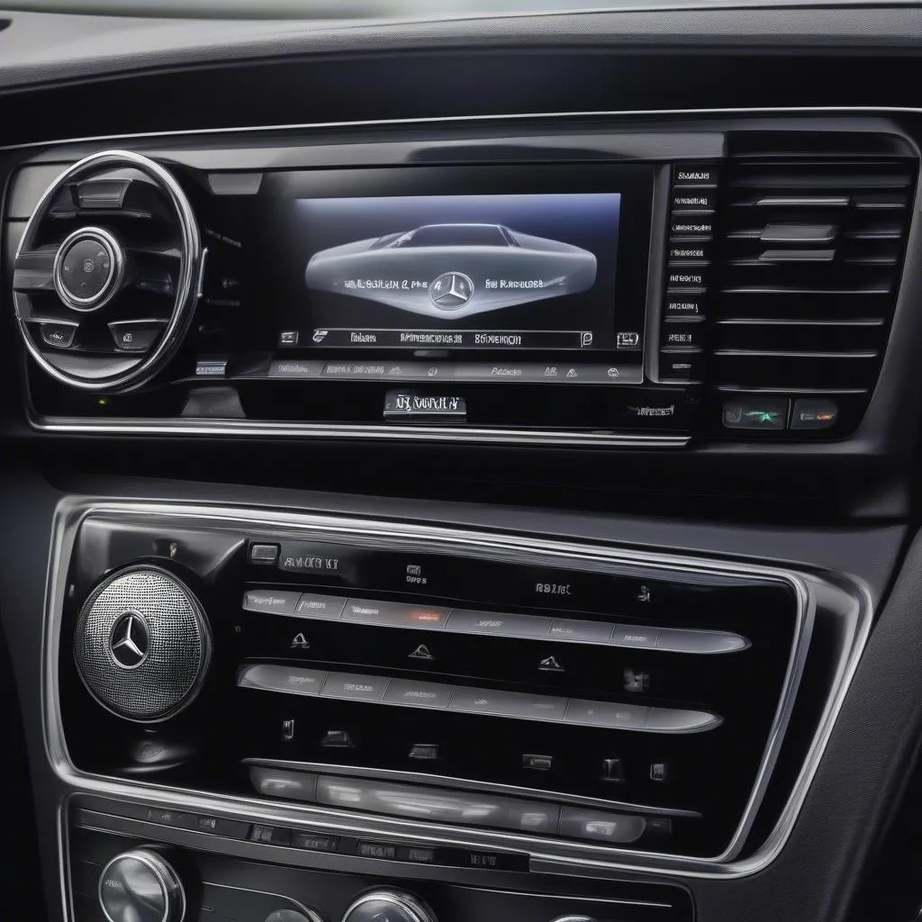 mercedes benz car radio display