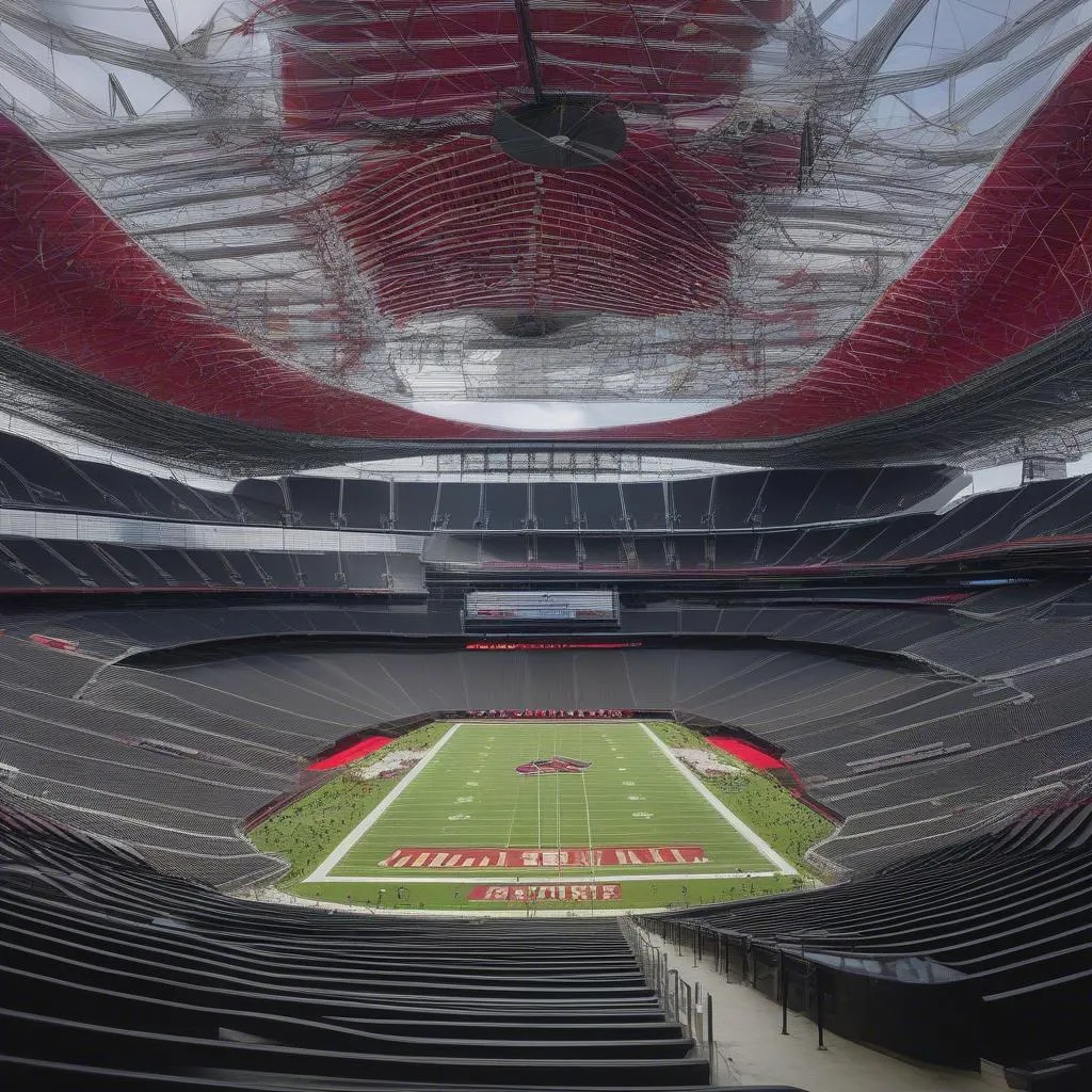 Mercedes-Benz Stadium roof fully open