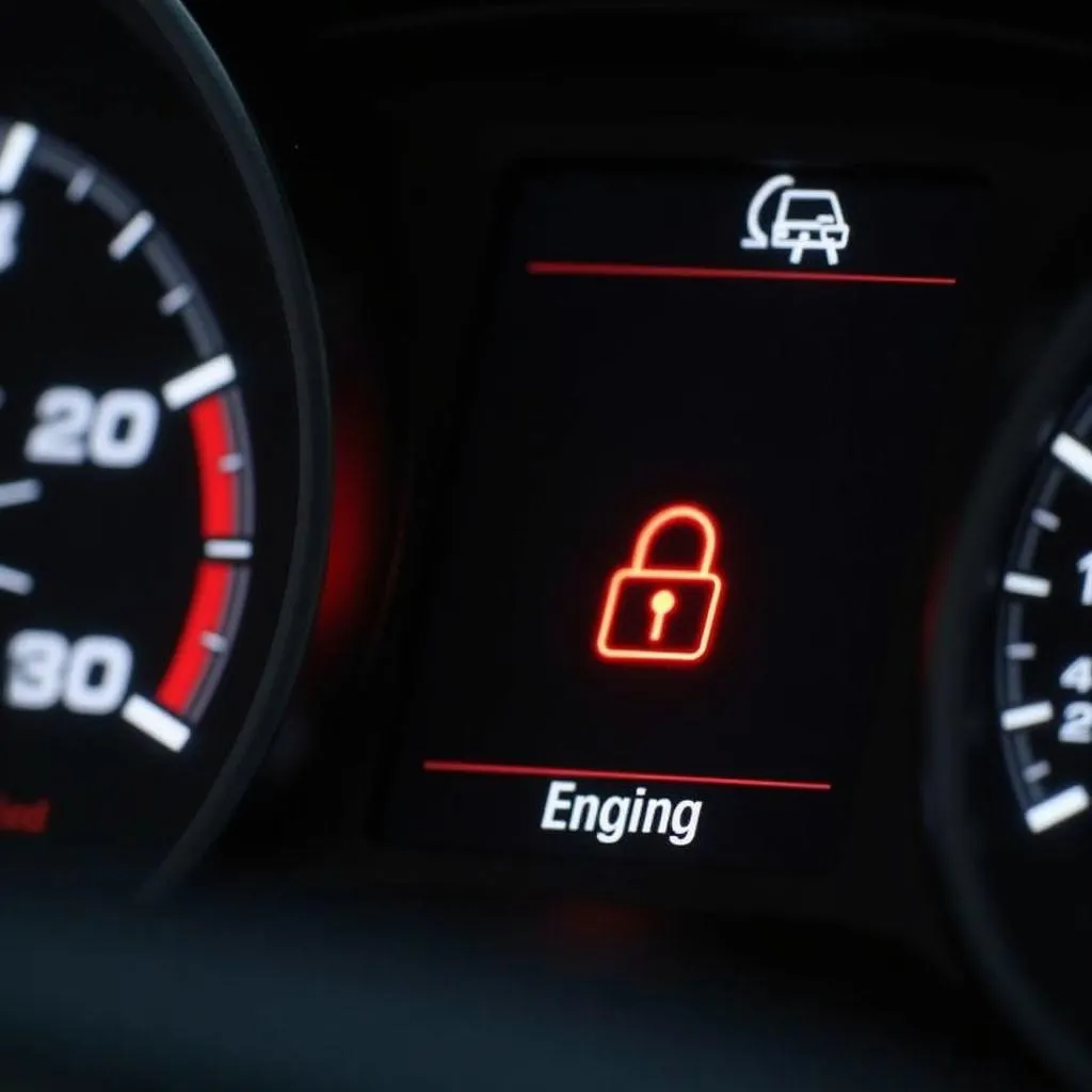 Mercedes-Benz C300 dashboard with warning lights illuminated