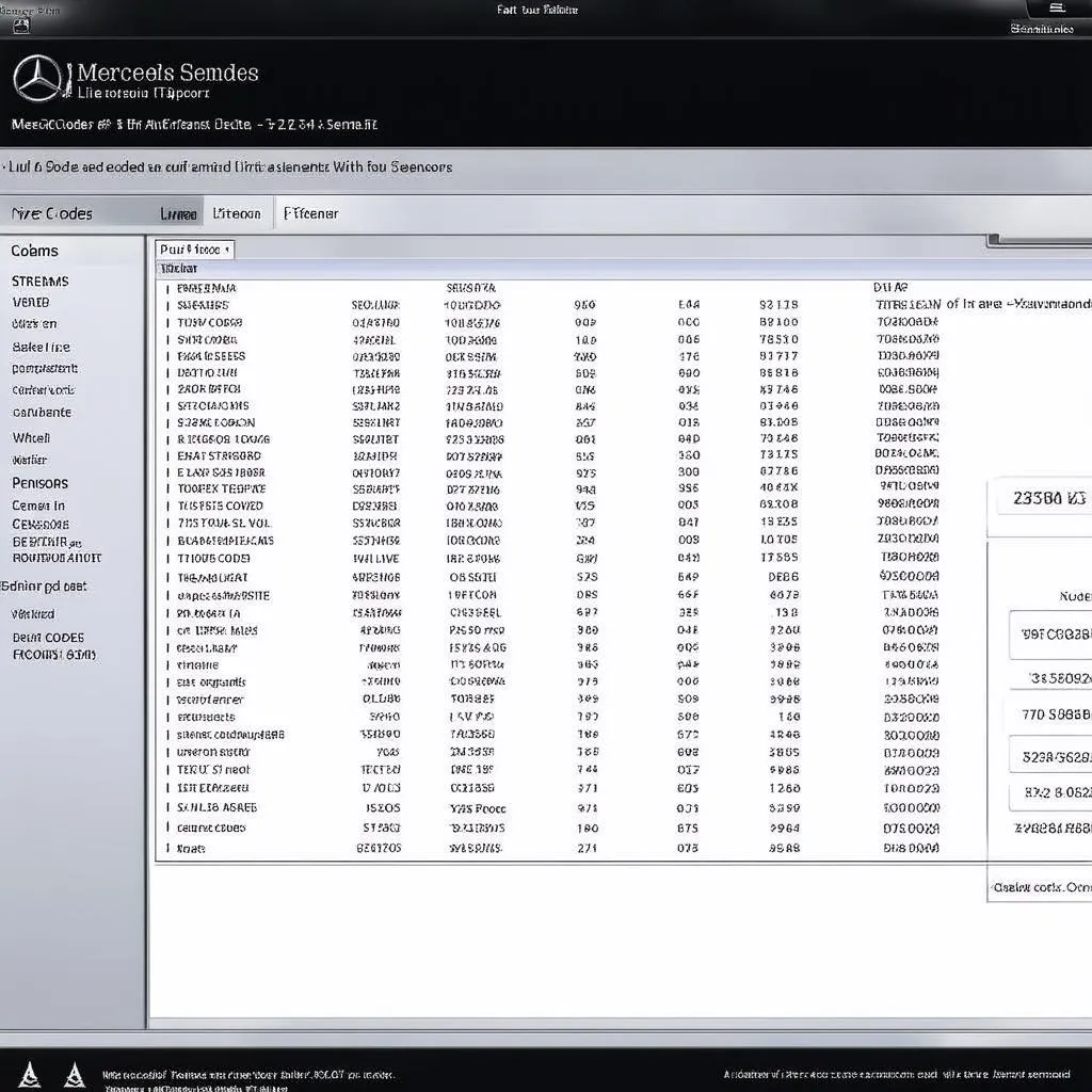 Mercedes Diagnostic Software Interface