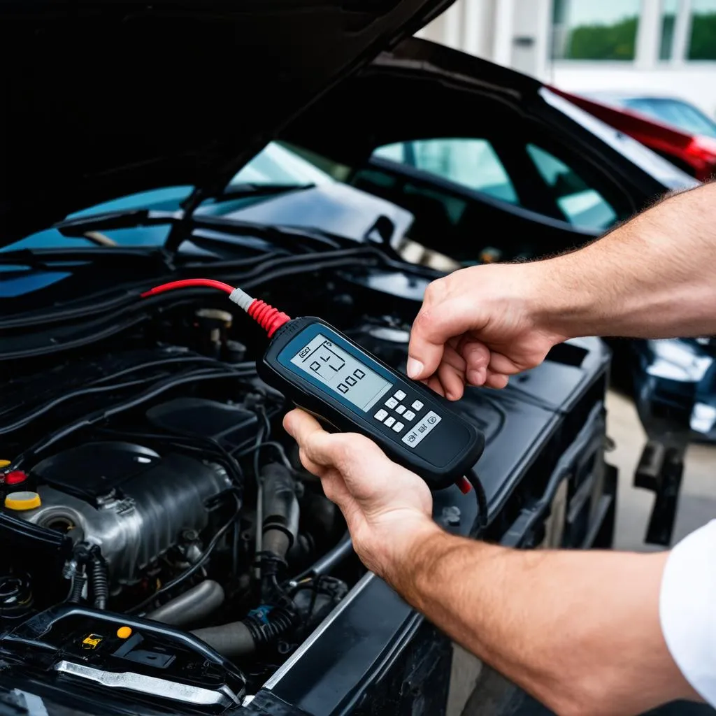 Mercedes Diagnostic Tool in Use