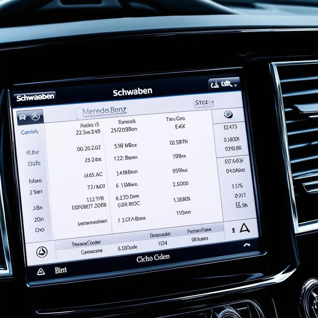 Close-up of Schwaben Scan Tool Display