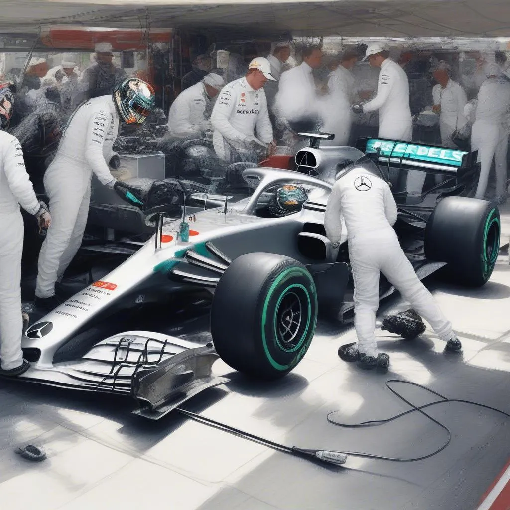 Mercedes F1 Pit Stop