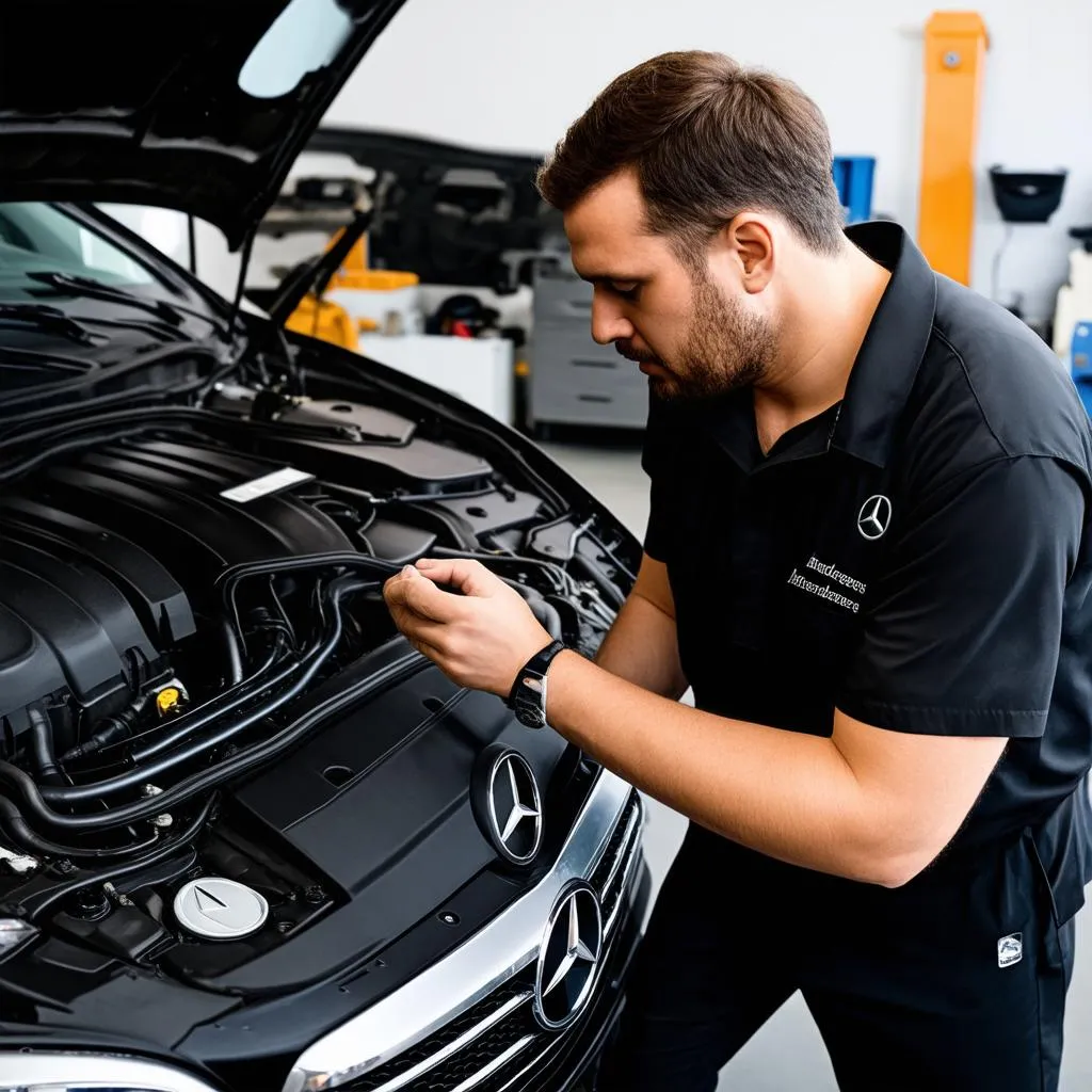 Mercedes Mechanic Inspection