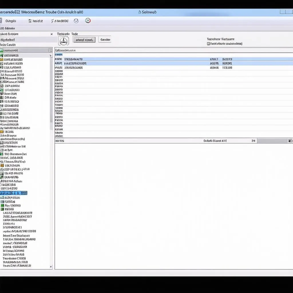 Mercedes OBD2 software screenshot