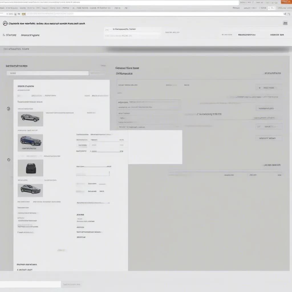 Mercedes parts software interface