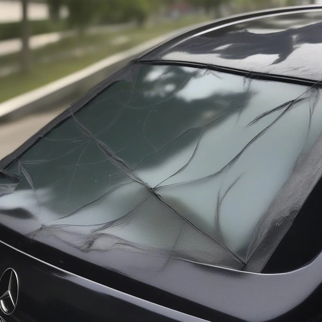 Mercedes Rear Sunshade Damaged