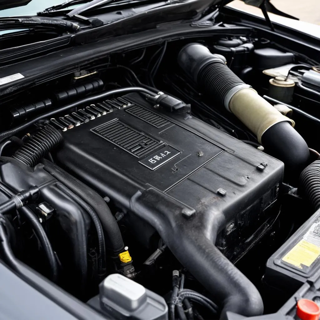 Mercedes W124 engine bay