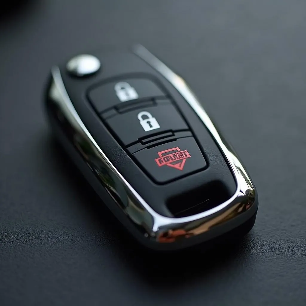 Modern Car Key Fob with Buttons