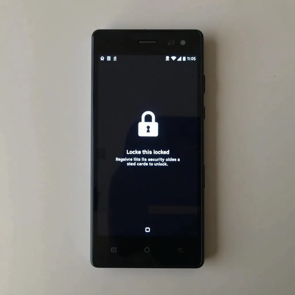 Nokia E5 locked screen