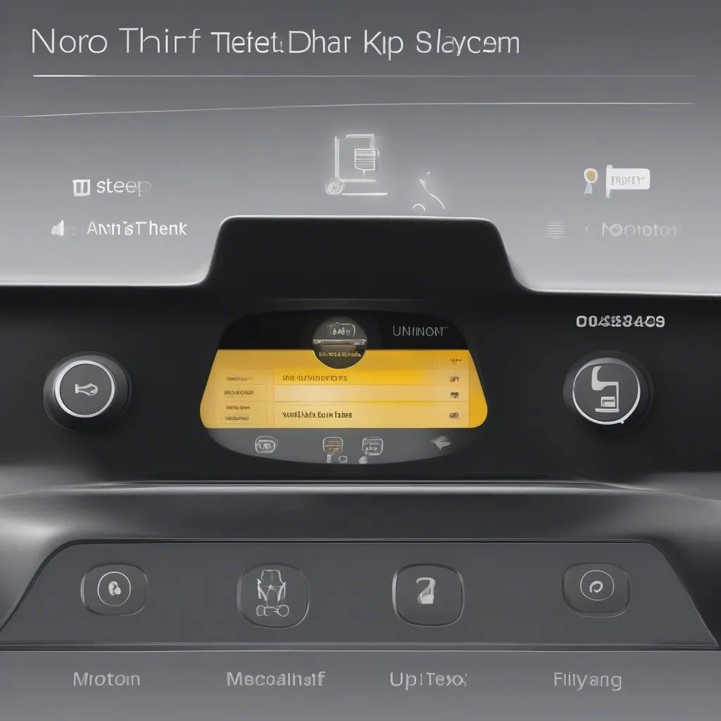 Car Infotainment System Displaying Norton Anti-theft Deletion Process