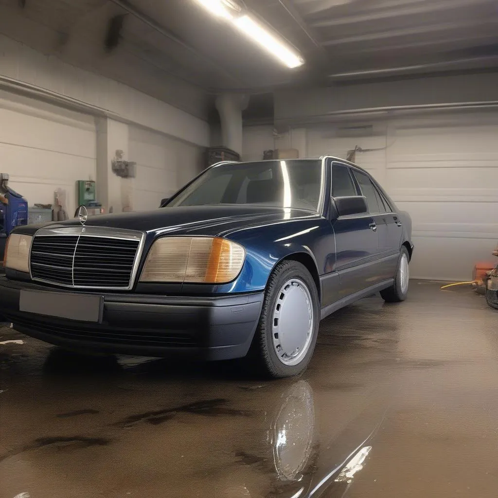 Mercedes with oil leak