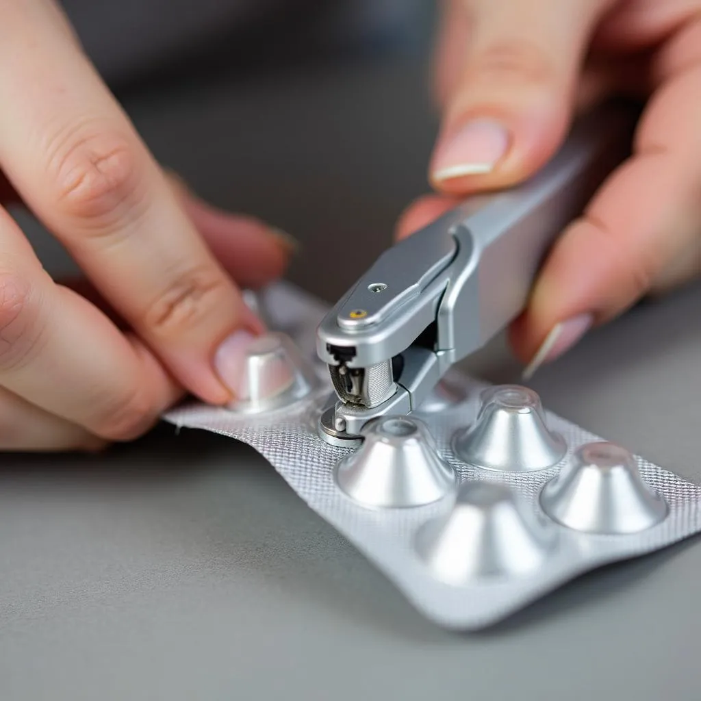 Using a can opener to open plastic packaging