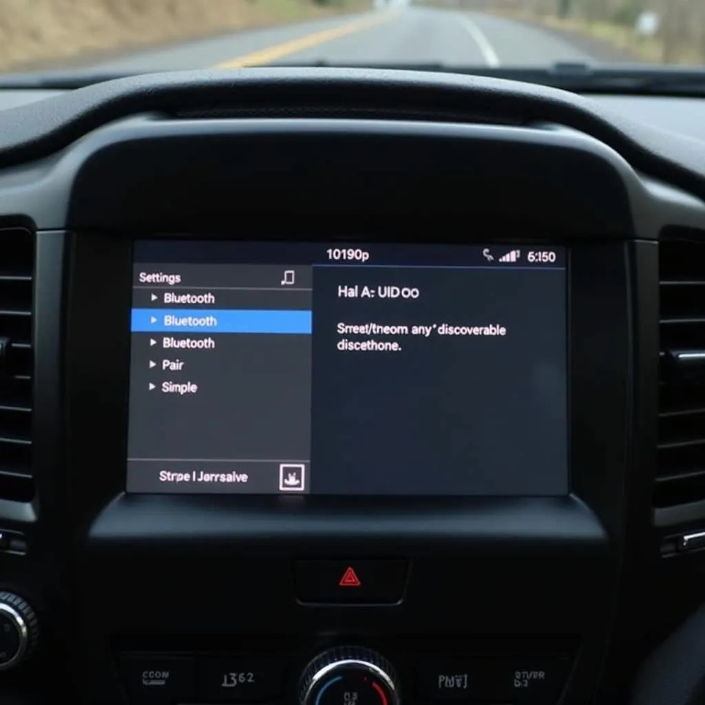 Pairing Bluetooth devices in car settings