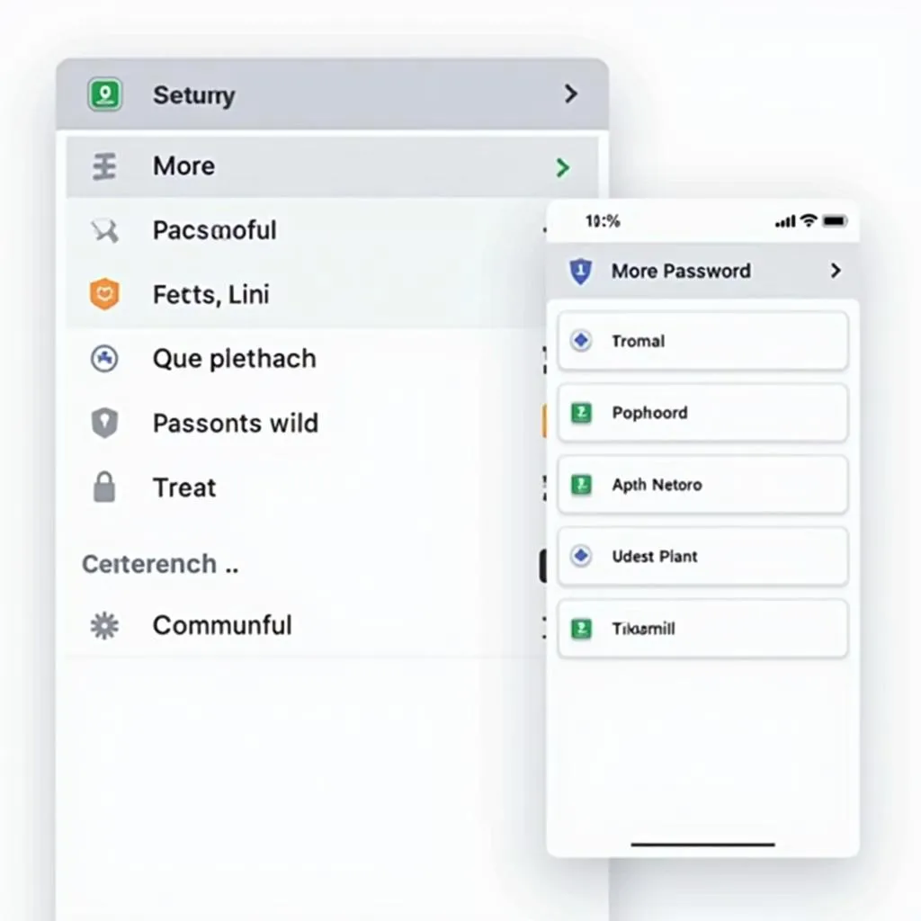 Password manager app interface