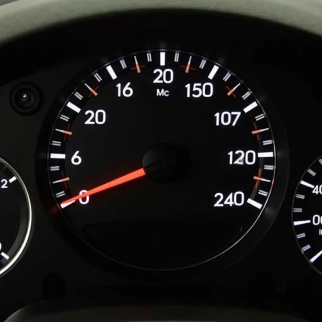 Pontiac G6 dashboard with warning lights illuminated