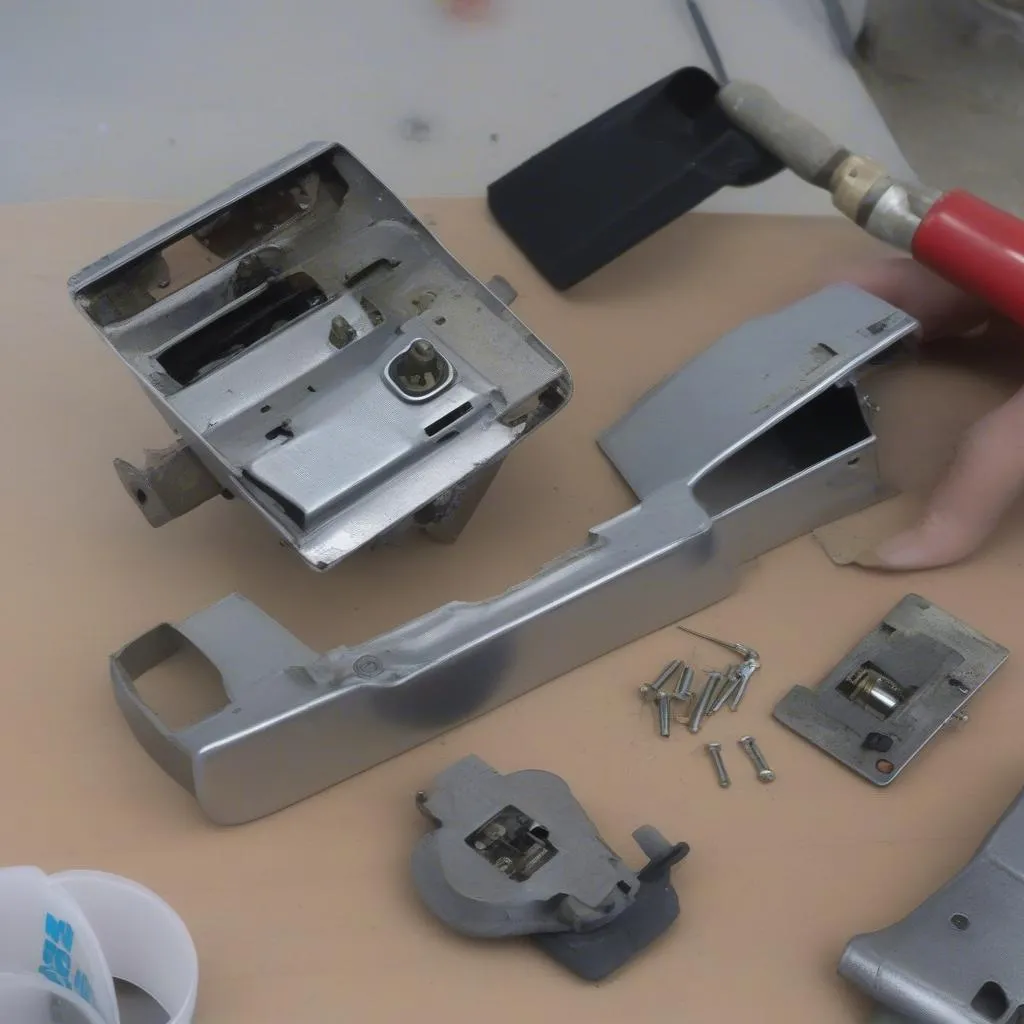 Reassembling a Mercedes R107 Door Lock