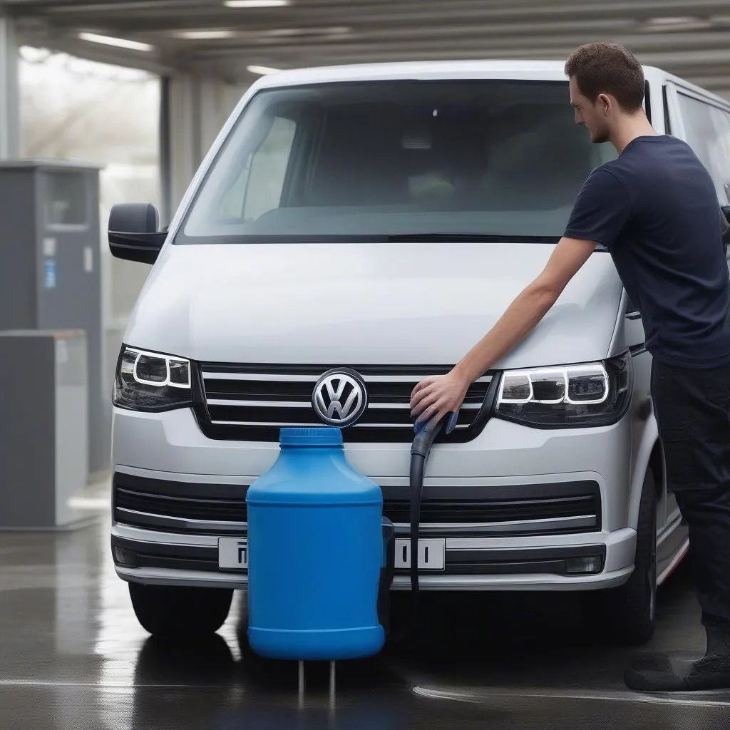 Refilling AdBlue tank VW Transporter