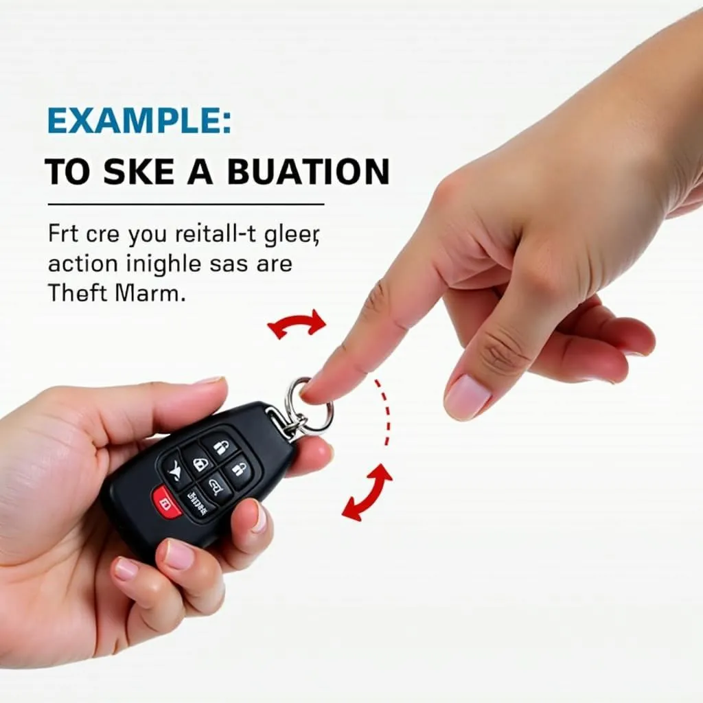 Car alarm being activated with a remote