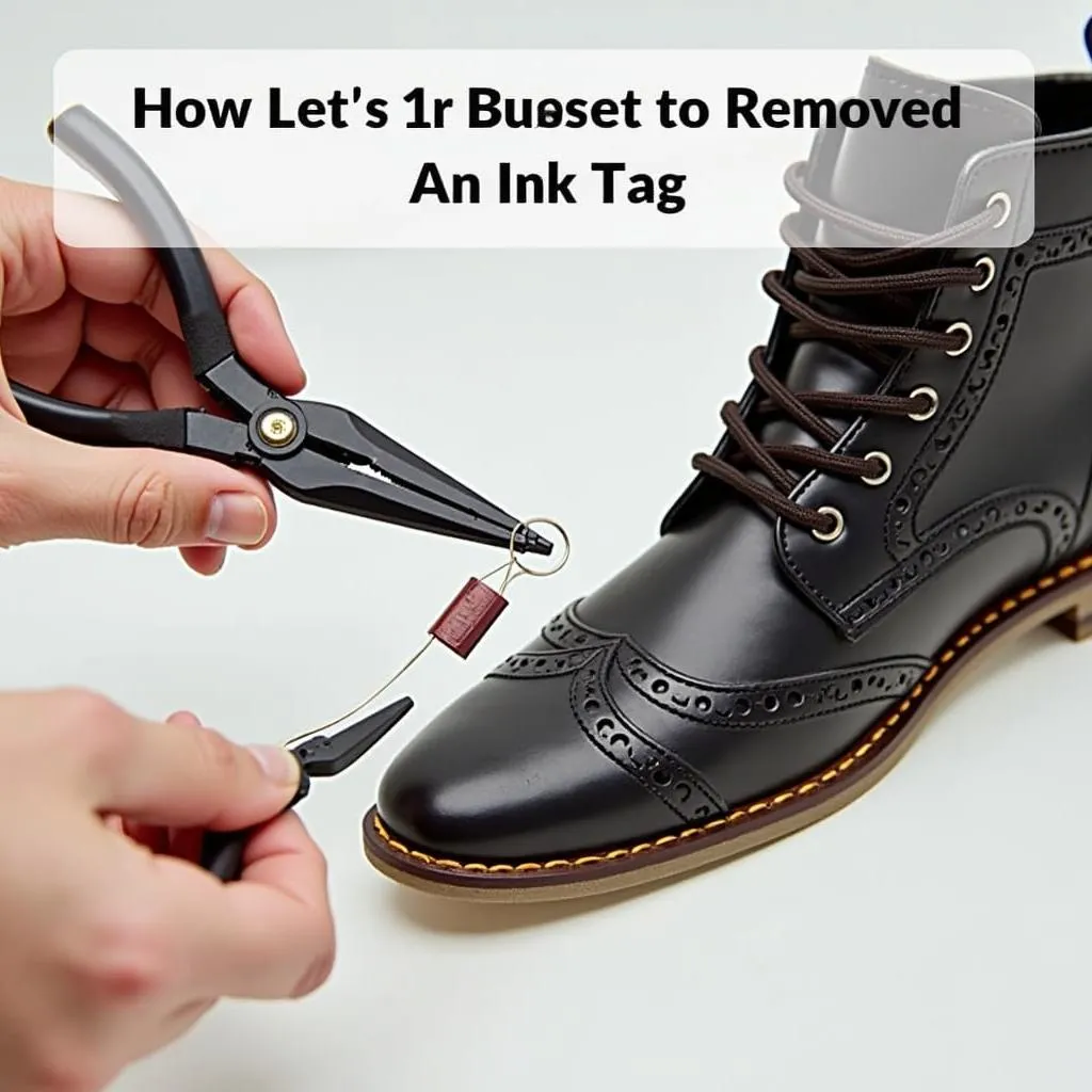 Removing an ink tag from shoes