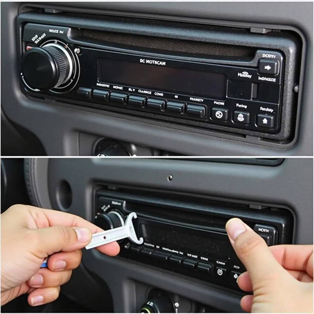 Removing an old car radio