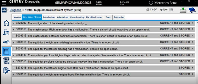 Remote SRS Module Reset & Crash Code Clearing Service