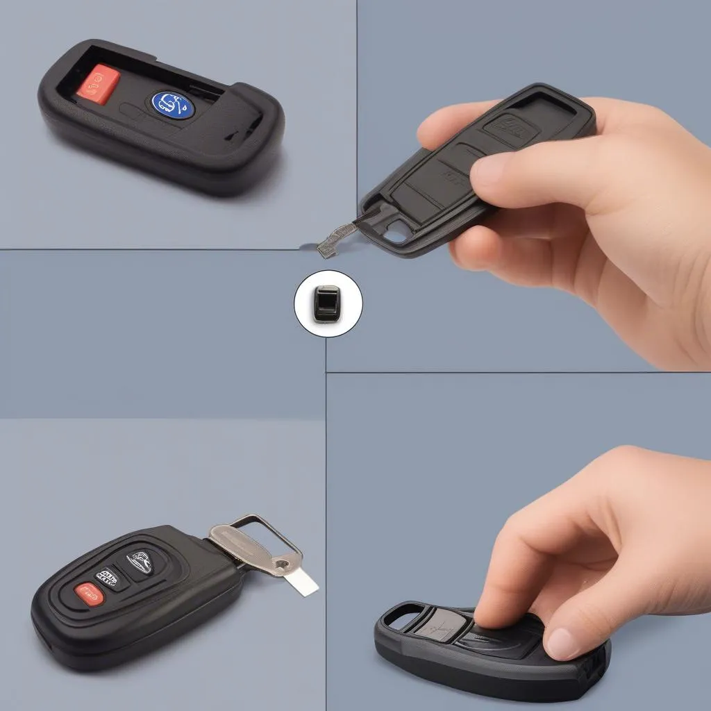 Replacing the battery in a Subaru key fob