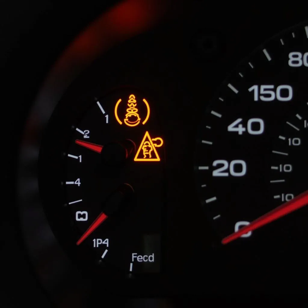 Subaru Legacy Dashboard with Warning Lights