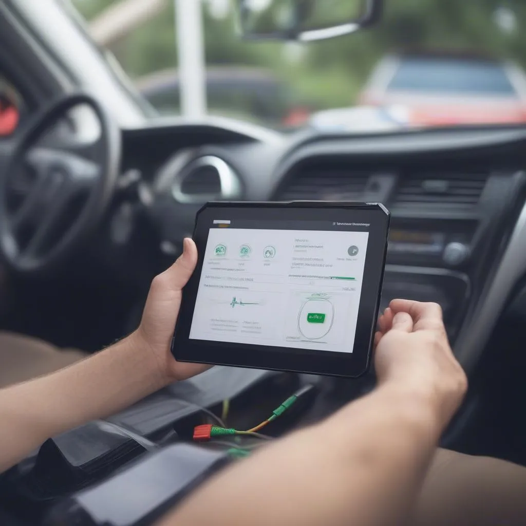 Tablet OBD2 Connection