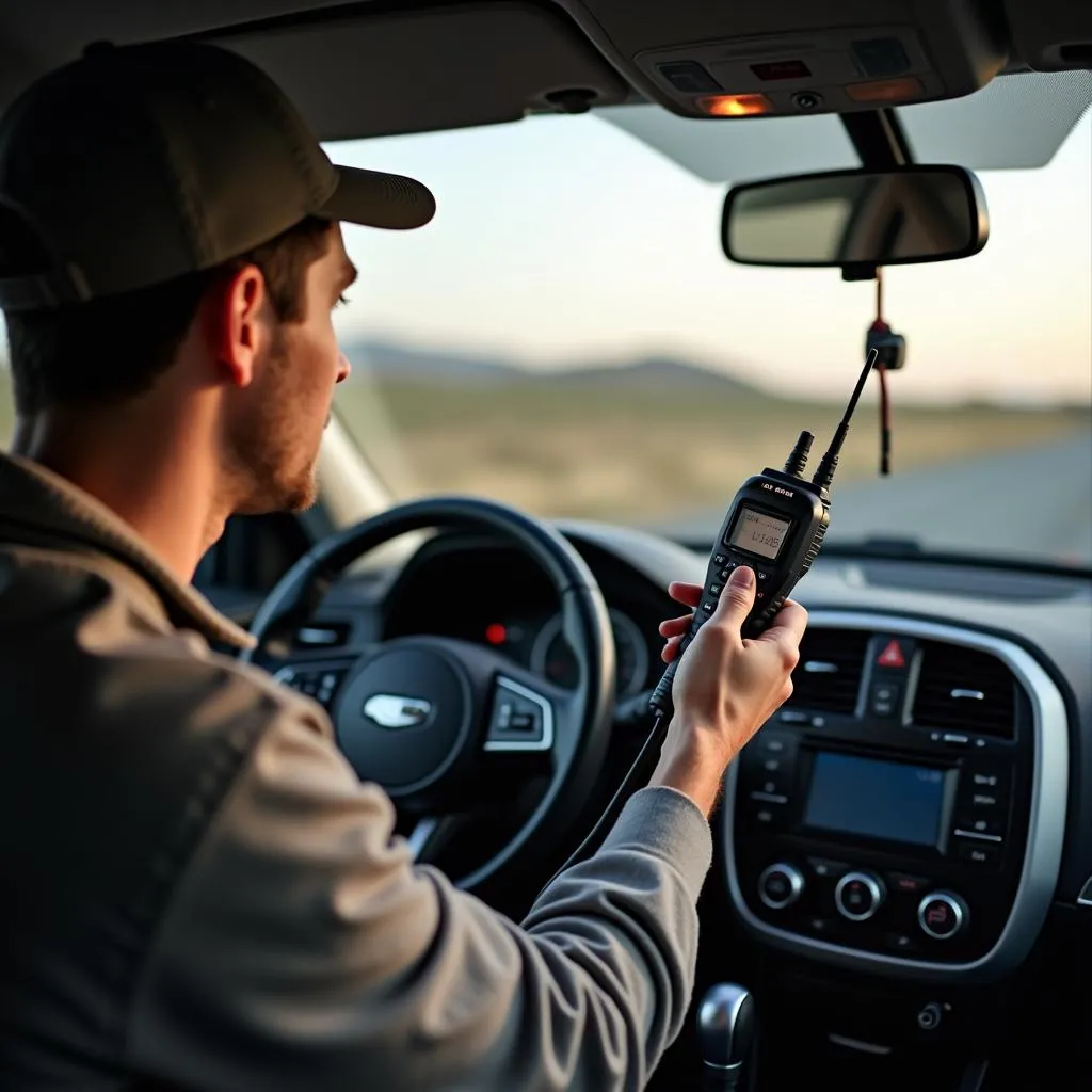 Testing a car ham radio