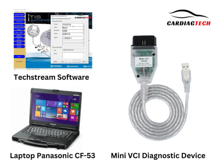 Mini VCI+ Techstream software+ Panasonic CF-53