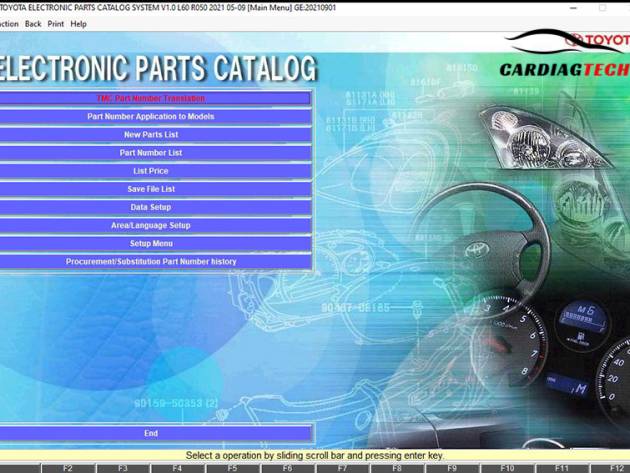 Toyota EPC Version 05/2021 Spare Parts Lookup Software