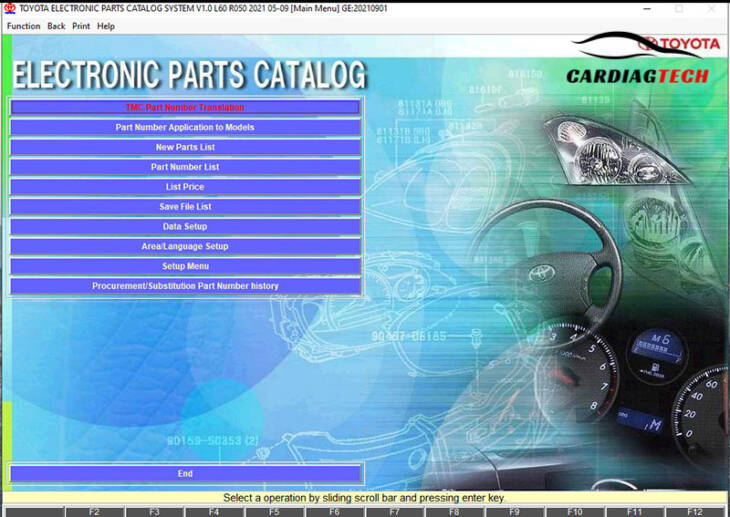 Toyota EPC Version 05/2021 Spare Parts Lookup Software