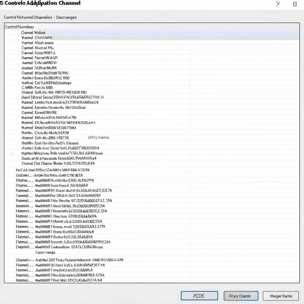 VCDS Adaptation Channel List Screenshot