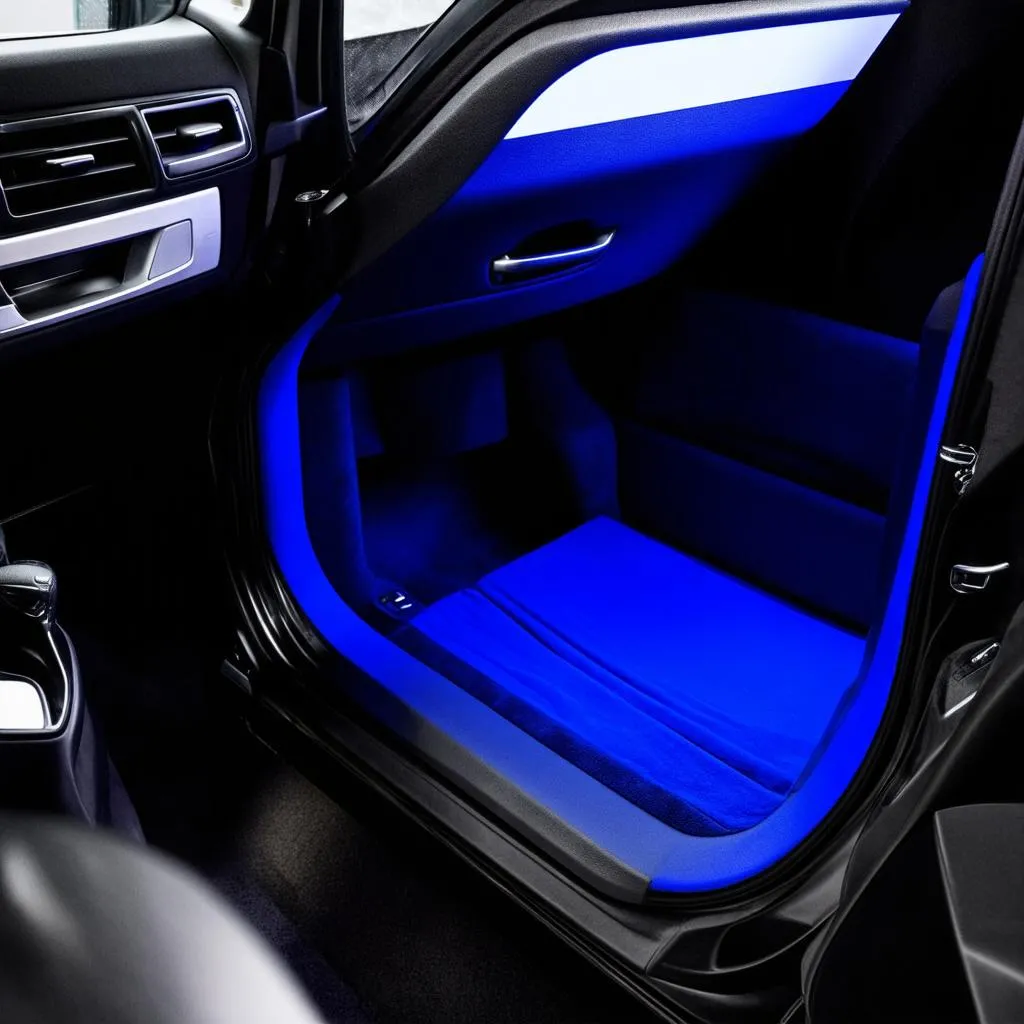 Customized Car Interior with Ambient Lighting