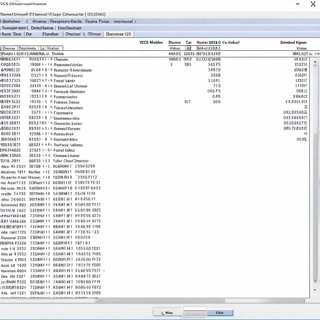 VCDS Channel List Example