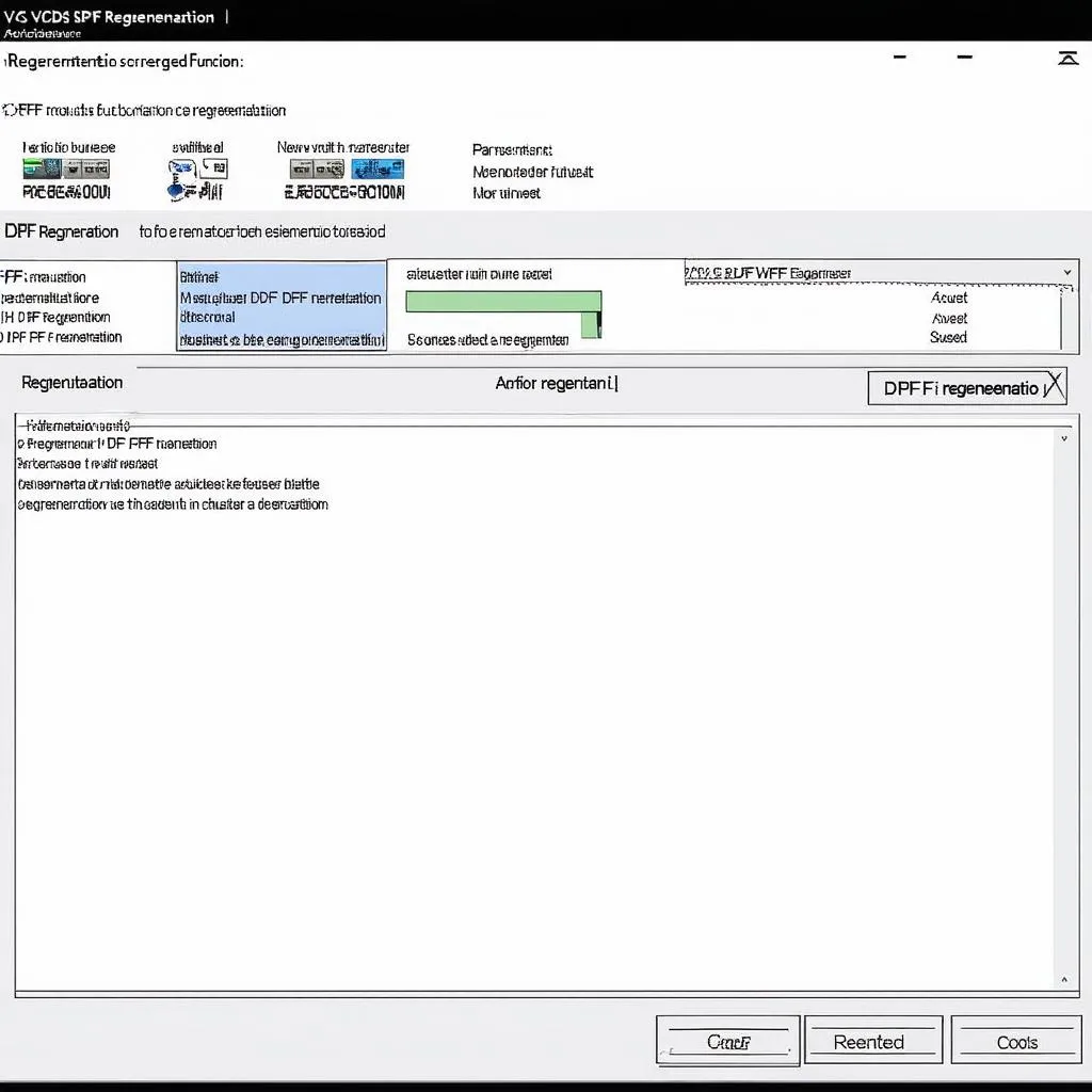 VCDS DPF Regeneration Screen