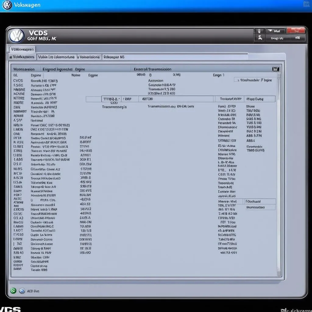 VCDS Software Interface for Golf Mk5