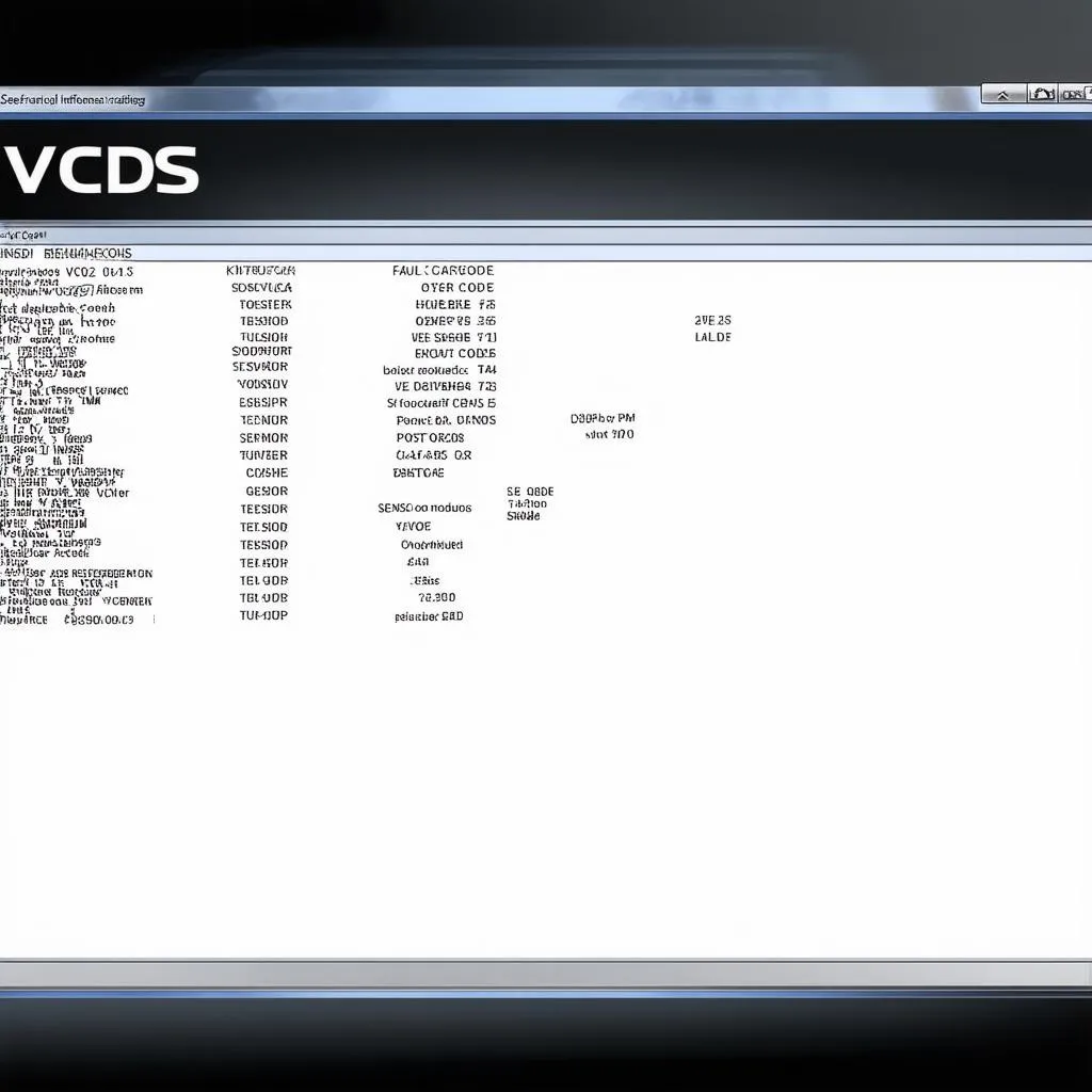 VCDS Software Interface