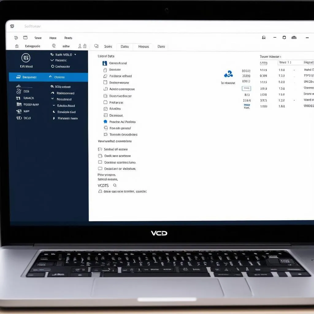 VCDS software interface open on a laptop