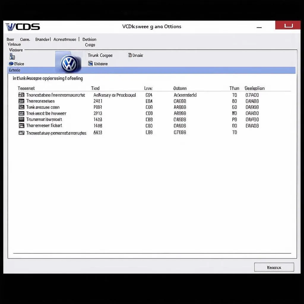 VCDS software interface