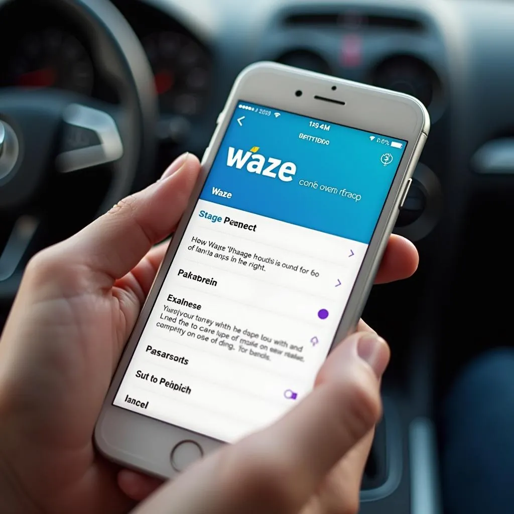 Checking Waze and Bluetooth Settings on a Smartphone