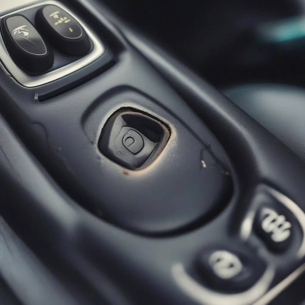 Worn Mercedes Key Fob Buttons