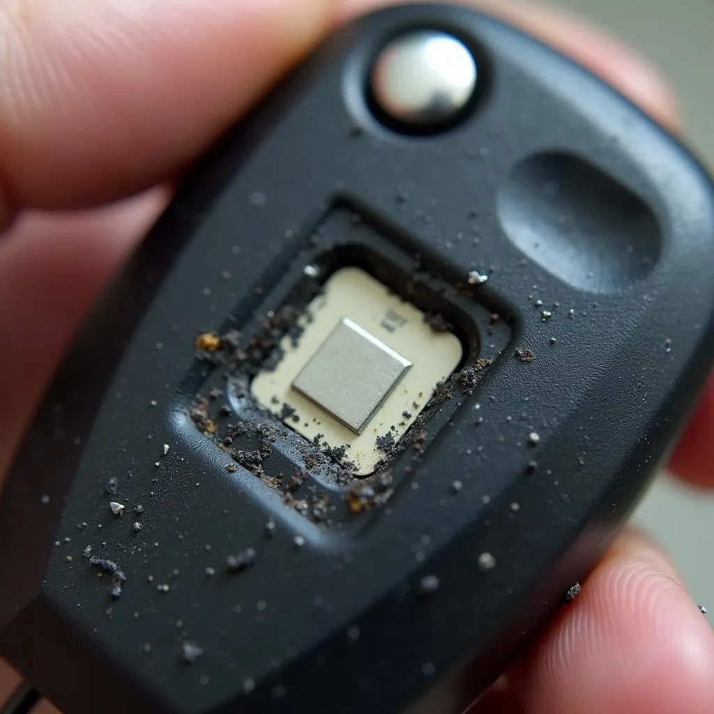 Worn Out Car Key Transponder Chip