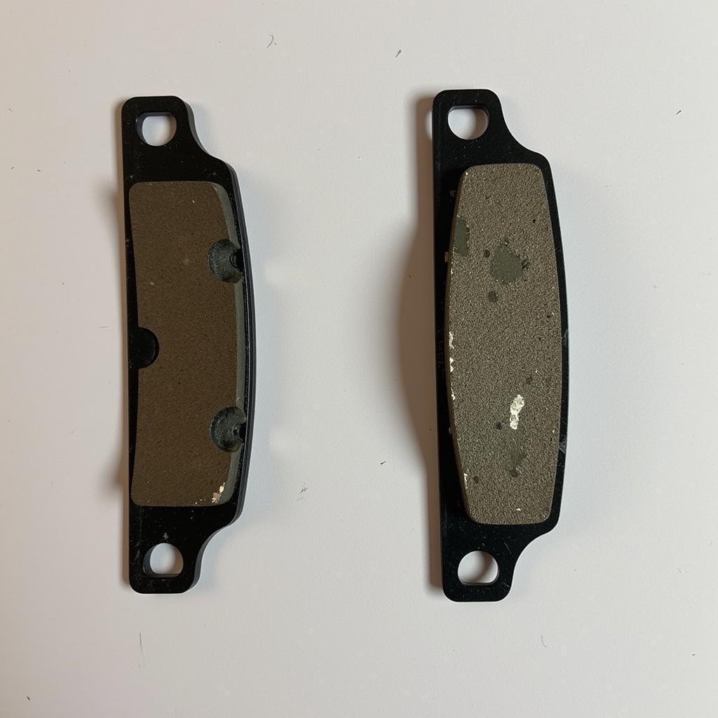 Worn Brake Pad on a 1968 Thunderbird