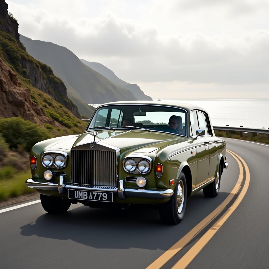 1972 Silver Shadow Driving Safely on a Scenic Road