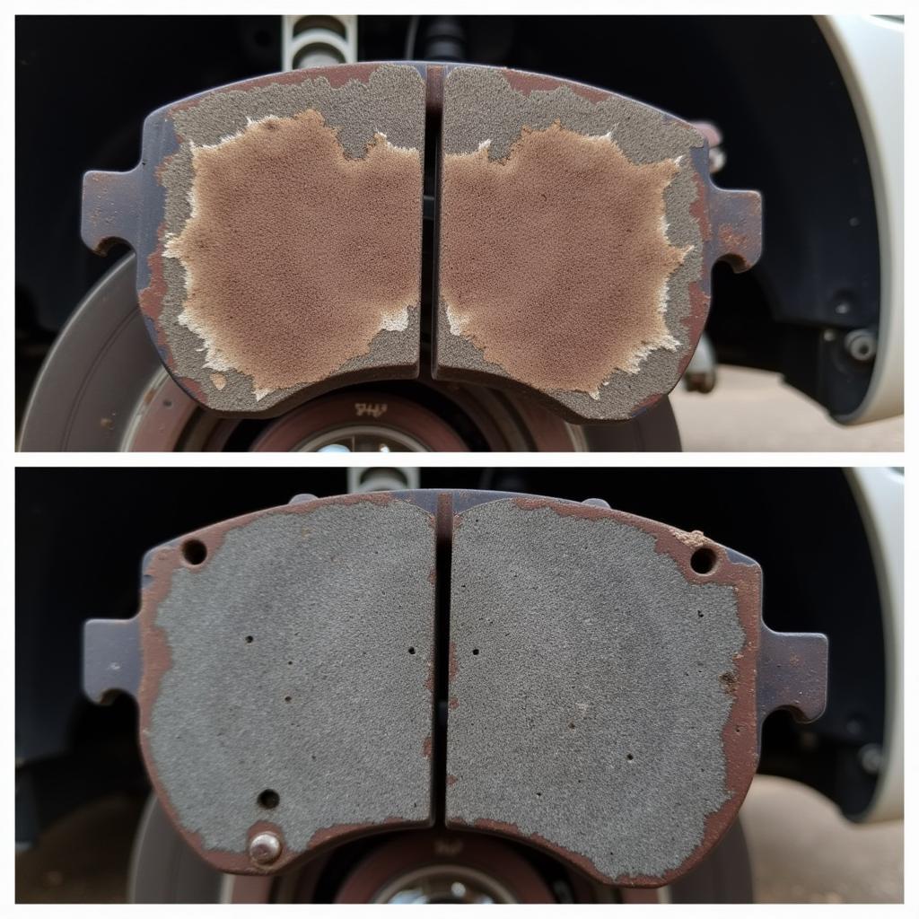 Worn Brake Pads on a 1994 Buick Regal